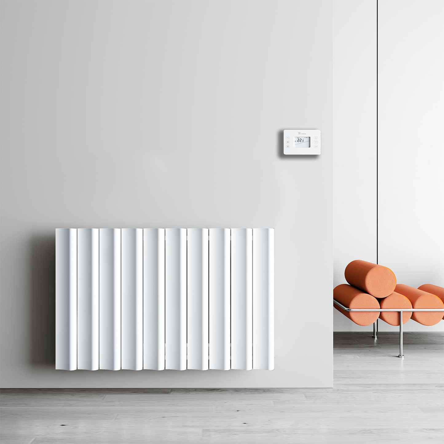 Carisa Boreas S Yatay Elektrikli Radyatör Modern Tasarım Beyaz