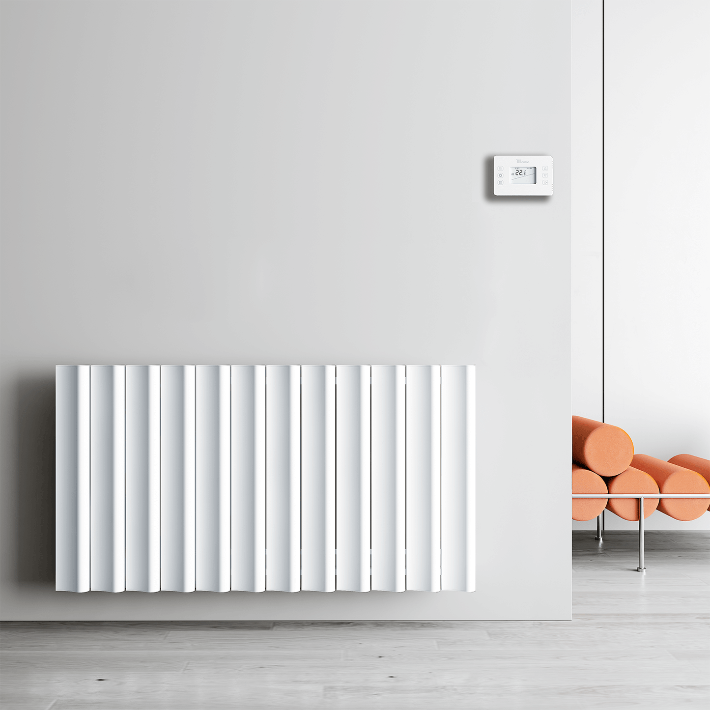 Carisa Boreas S Yatay Elektrikli Radyatör Modern Tasarım Beyaz