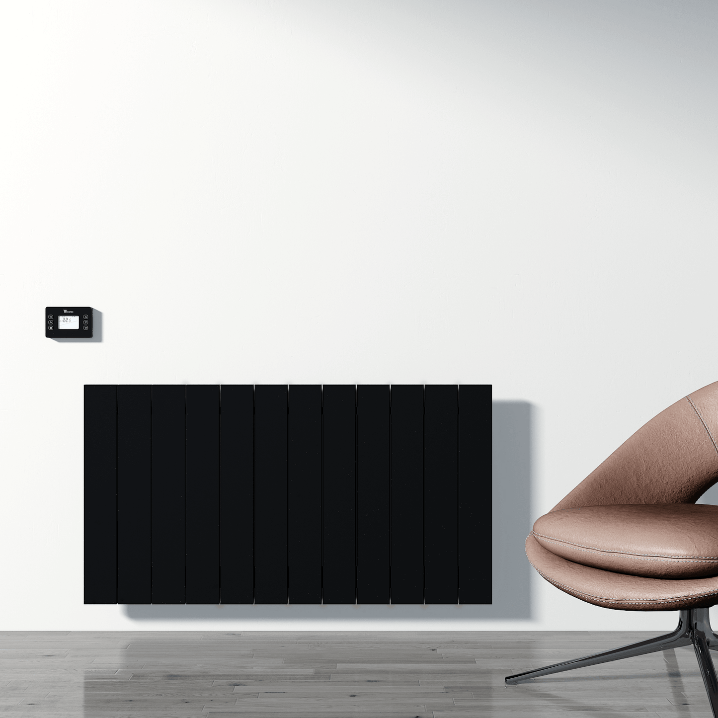 Carisa Boreas N Yatay Elektrikli Radyatör Modern Tasarım Siyah