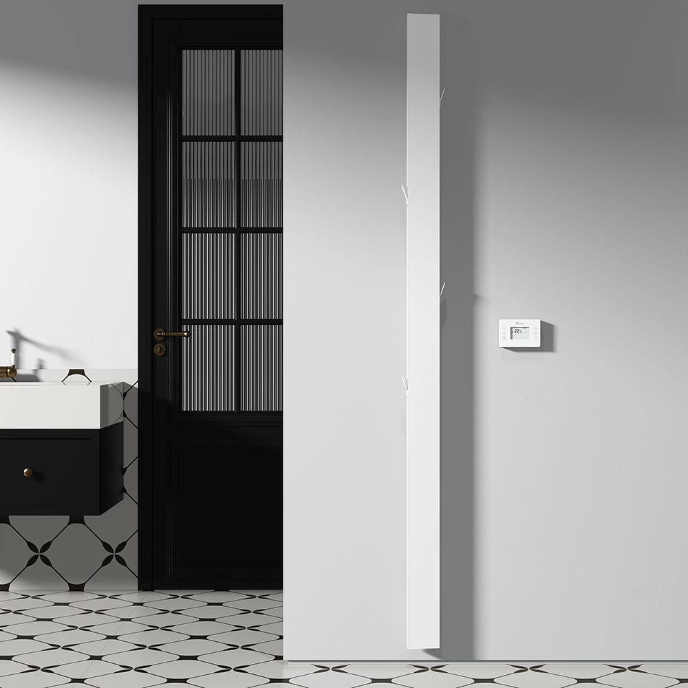 Carisa Boreas Notus S Dikey Elektrikli Radyatör Modern Tasarım Beyaz