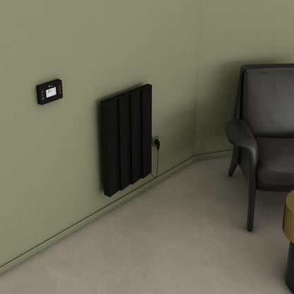 Carisa Notus Z Yatay Elektrikli Radyatör Modern Tasarım Siyah