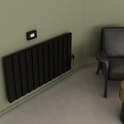 Carisa Notus Z Yatay Elektrikli Radyatör Modern Tasarım Siyah