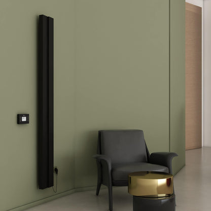 Carisa Notus Z Dikey Elektrikli Radyatör Modern Tasarım Siyah
