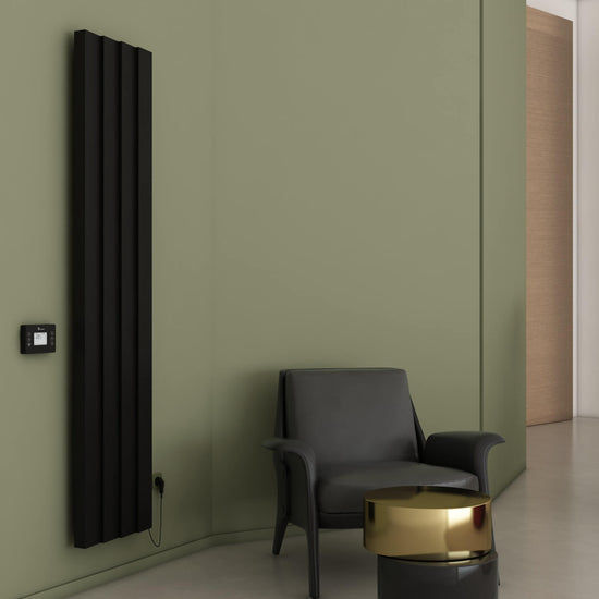 Carisa Notus Z Dikey Elektrikli Radyatör Modern Tasarım Siyah