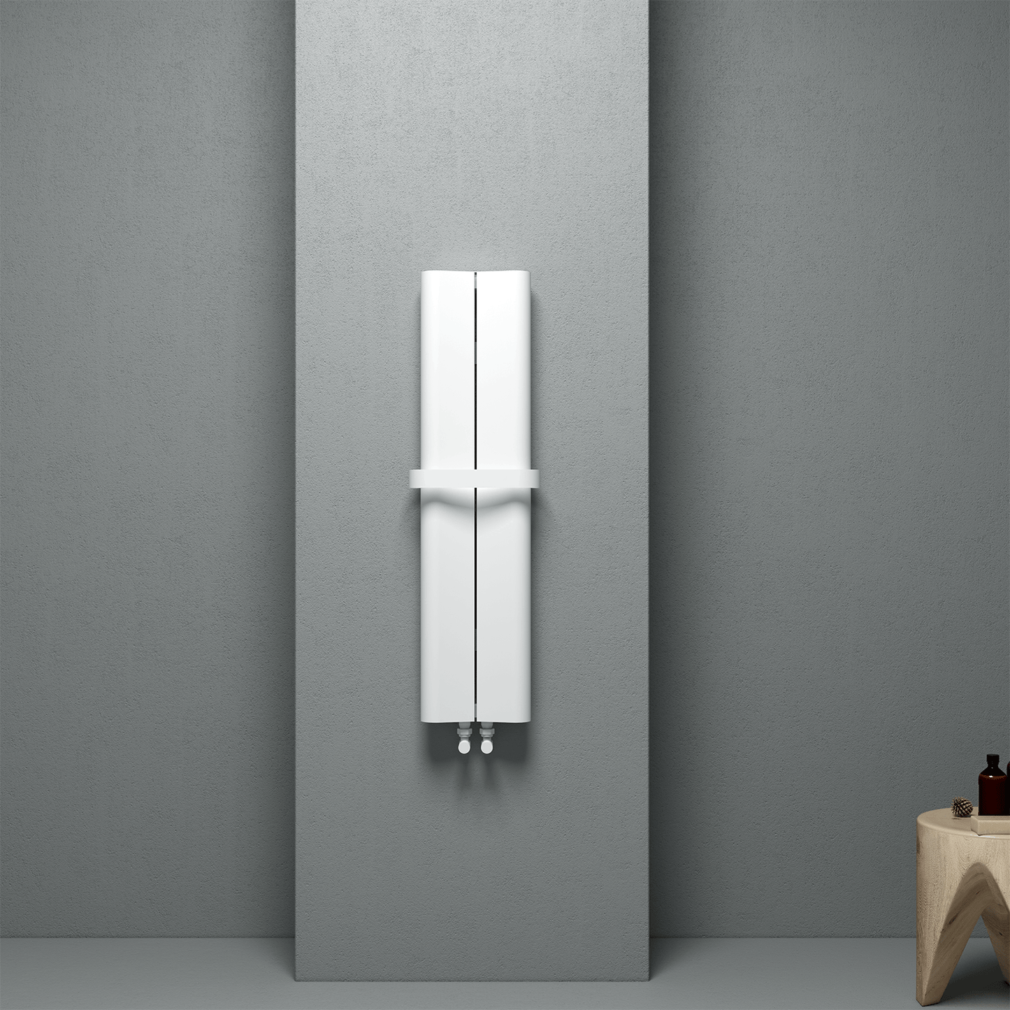 Carisa Curvy Bath Alüminyum Havlupan Modern Tasarım Beyaz