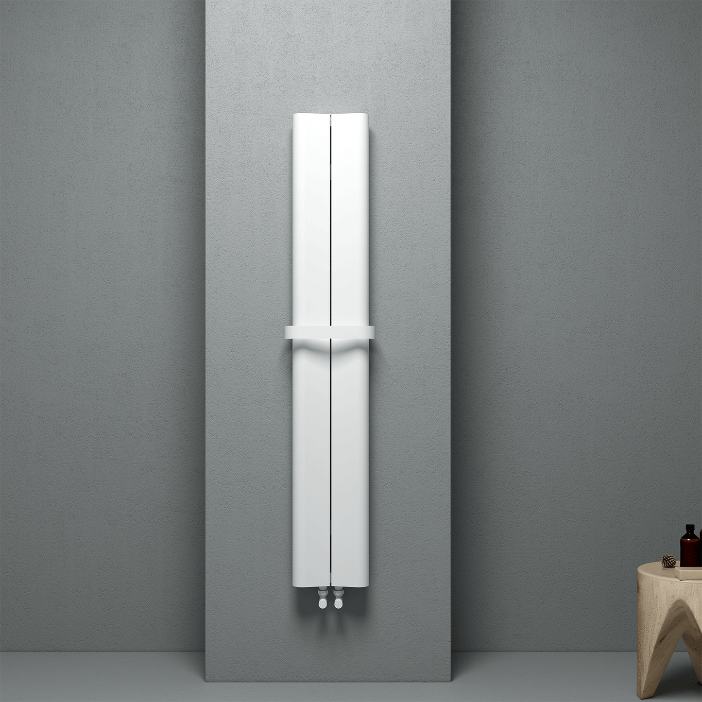 Carisa Curvy Bath Alüminyum Havlupan Modern Tasarım Beyaz