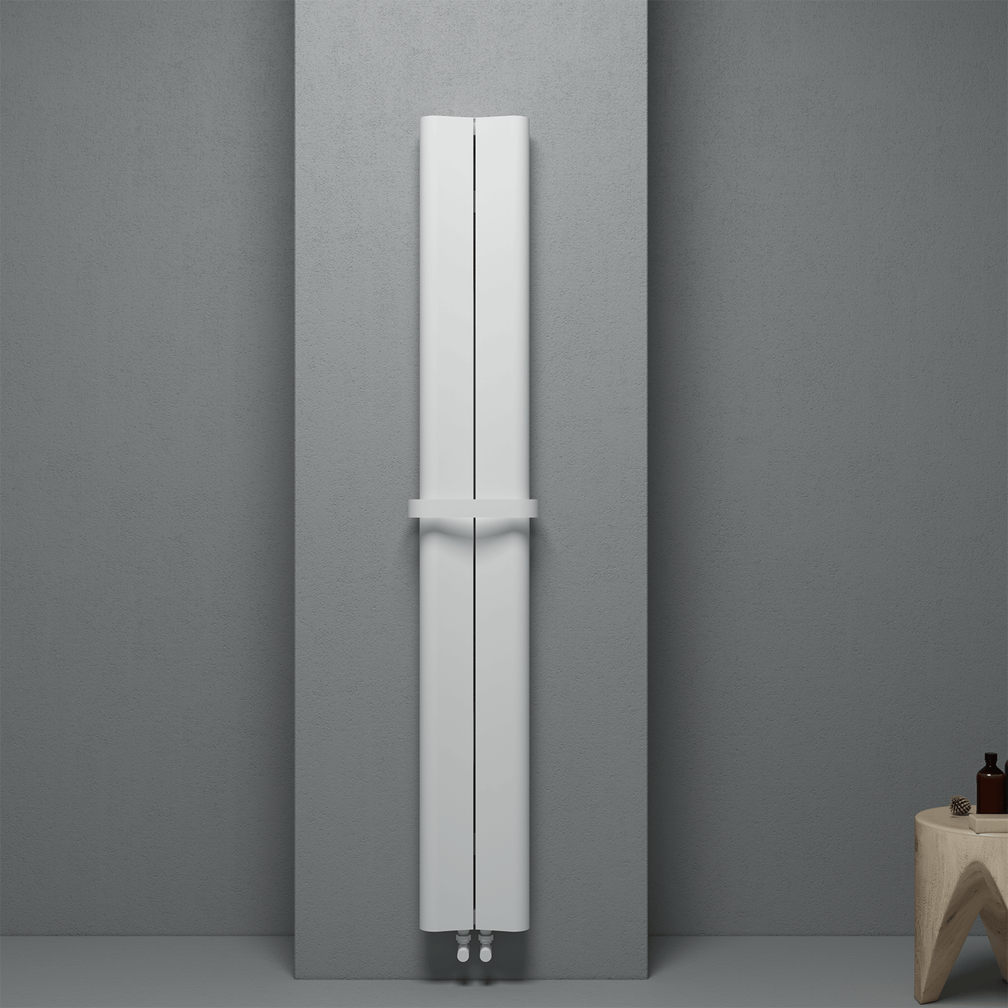 Carisa Curvy Bath Alüminyum Havlupan Modern Tasarım Beyaz