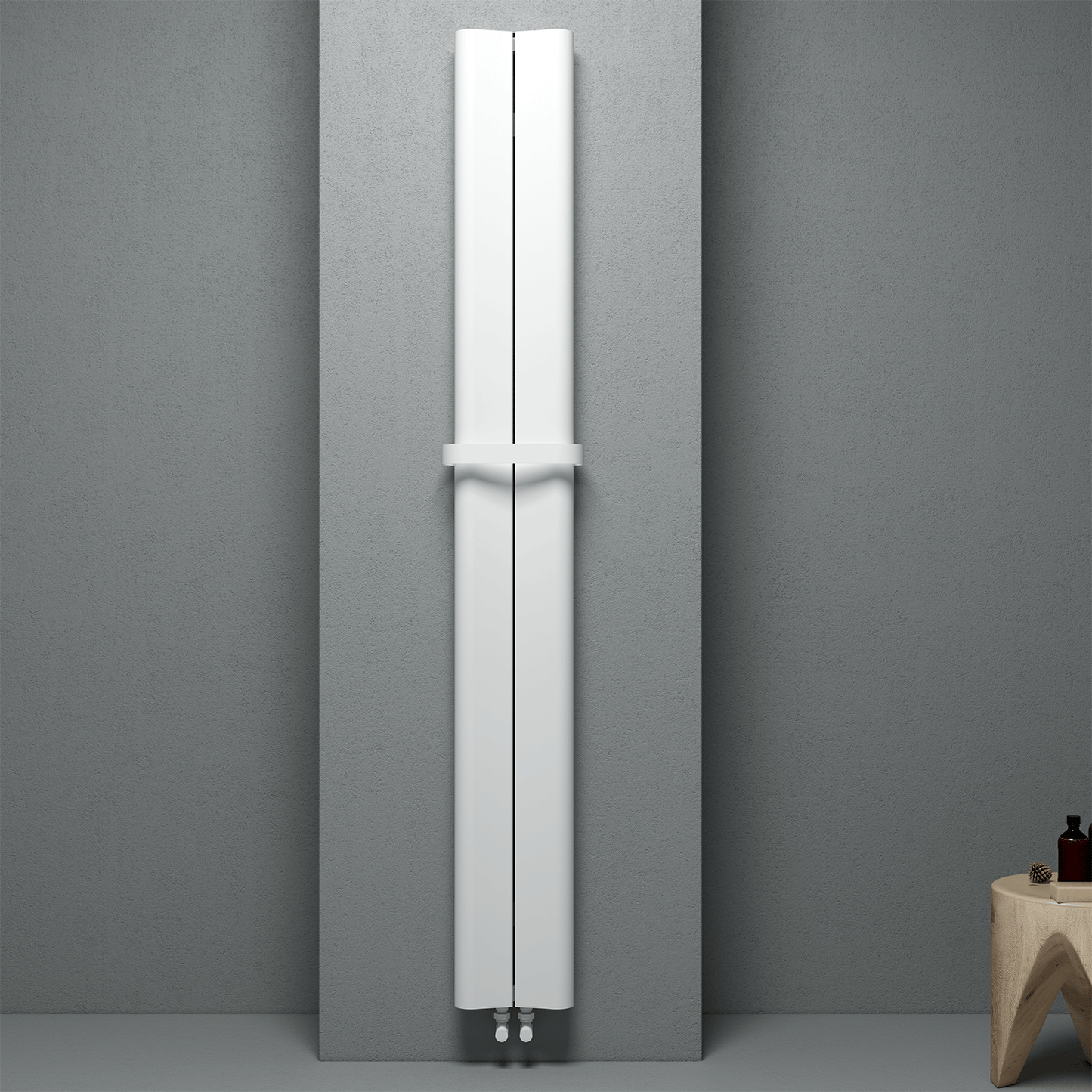 Carisa Curvy Bath Alüminyum Havlupan Modern Tasarım Beyaz