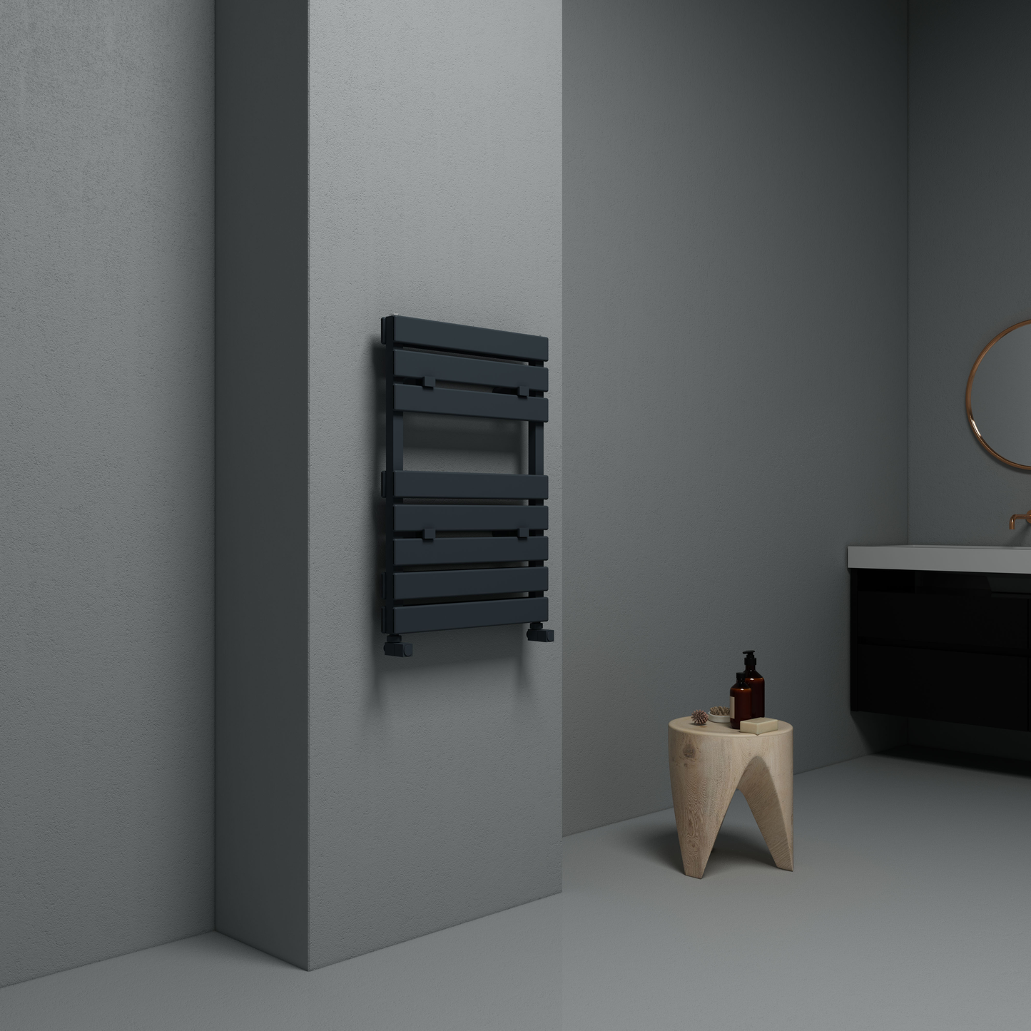 Carisa Plata Bath Alüminyum Havlupan Modern Tasarım Antrasit