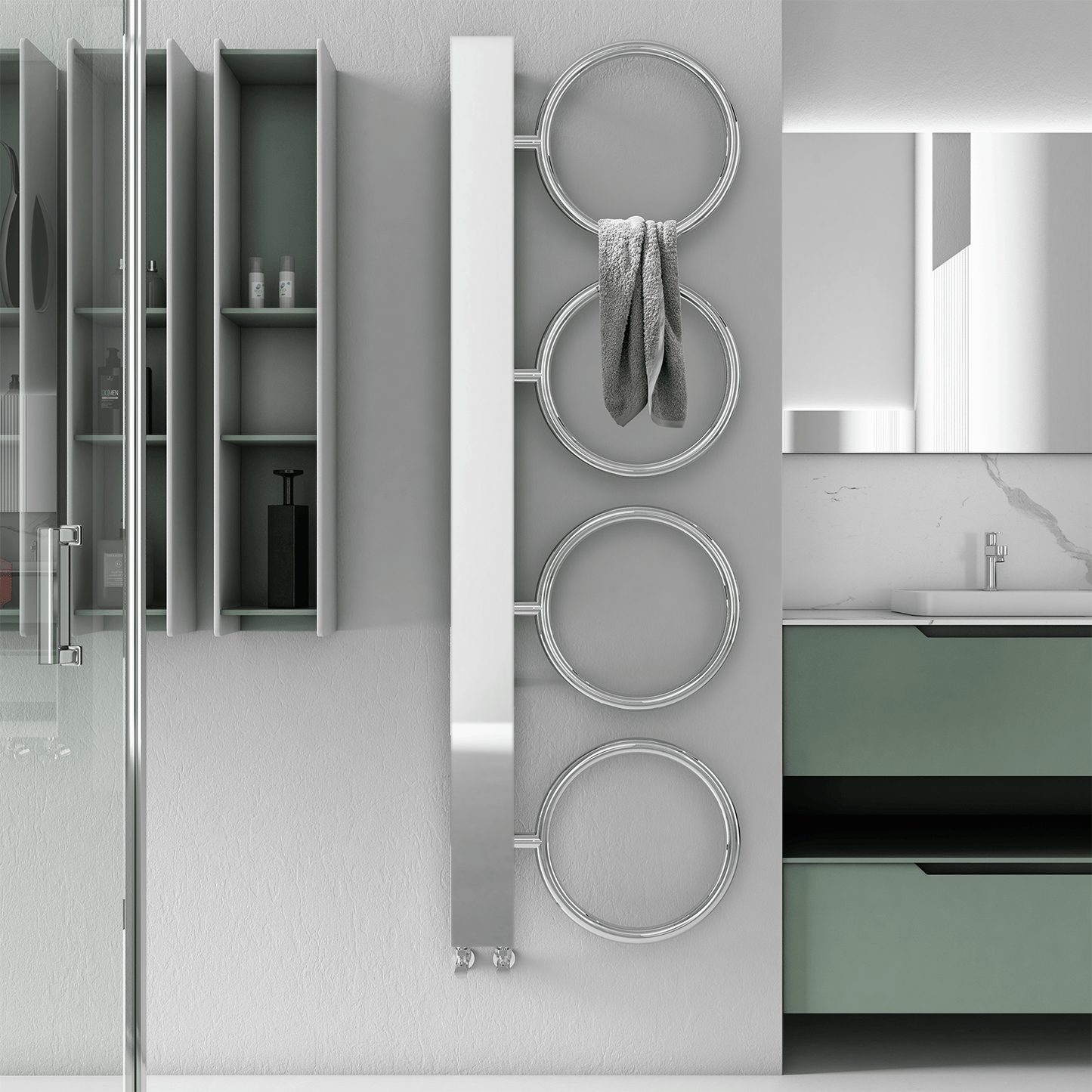 Carisa Castor Paslanmaz Çelik Havlupan Modern Tasarım Ayna Polisaj