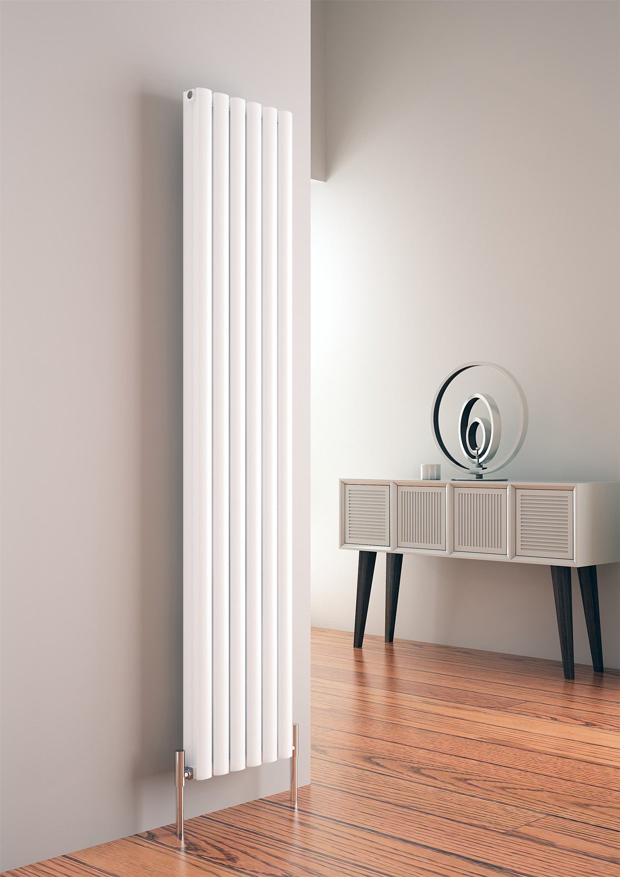 Carisa Tallis Double Alüminyum Radyatör 1800 x 0230 mm 4 Dilim Beyaz Standart Bağlantı