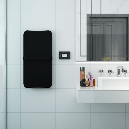 Carisa Boreas Flat Dikey Elektrikli Radyatör Modern Tasarım Siyah