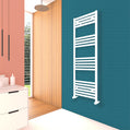 Carisa FAME 0700*0500*10/RAL 9016 KUMLU BEYAZ/STANDART BAĞLANTI(İKİ YAN-ALT-ÜST-ÇAPRAZ)/ALÜMİNYUM HAVLUPAN/BANYO RADYATÖRÜ