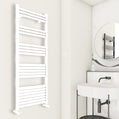 Carisa LARA 0800*0320*12/RAL 9016 PARLAK BEYAZ/STD.BAĞL.(İKİ YAN ALT-ÜST ÇAPRAZ)/ALM.HAVLUPAN/BANYO RADYATÖRÜ