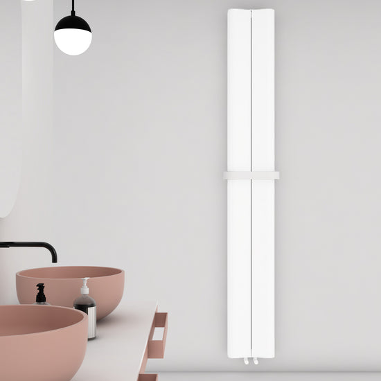 Carisa Curvy Bath Alüminyum Havlupan Modern Tasarım Beyaz