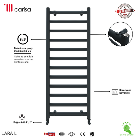 Carisa Lara L Alüminyum Havlupan Modern Tasarım Antrasit