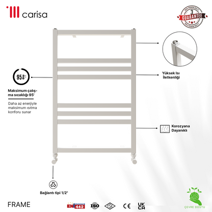 Carisa Frame Alüminyum Havlupan Modern Tasarım Beyaz