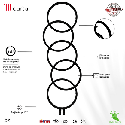Carisa Oz Paslanmaz Çelik Havlupan Modern Tasarım