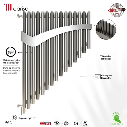 Carisa Pan Paslanmaz Çelik Havlupan Modern Tasarım Satine