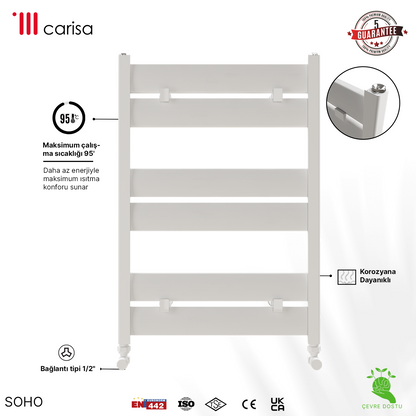 Carisa Soho Alüminyum Havlupan Modern Tasarım Beyaz