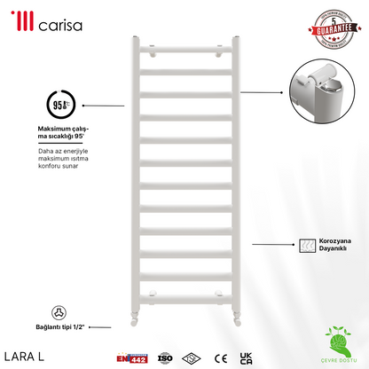 Carisa Lara L Alüminyum Havlupan Modern Tasarım Beyaz