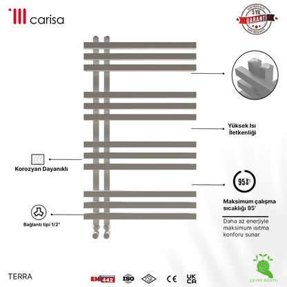 Carisa Terra Alüminyum Havlupan Modern Tasarım Beyaz - Carisa