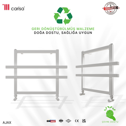 Carisa Ajax Alüminyum Havlupan Modern Tasarım Beyaz