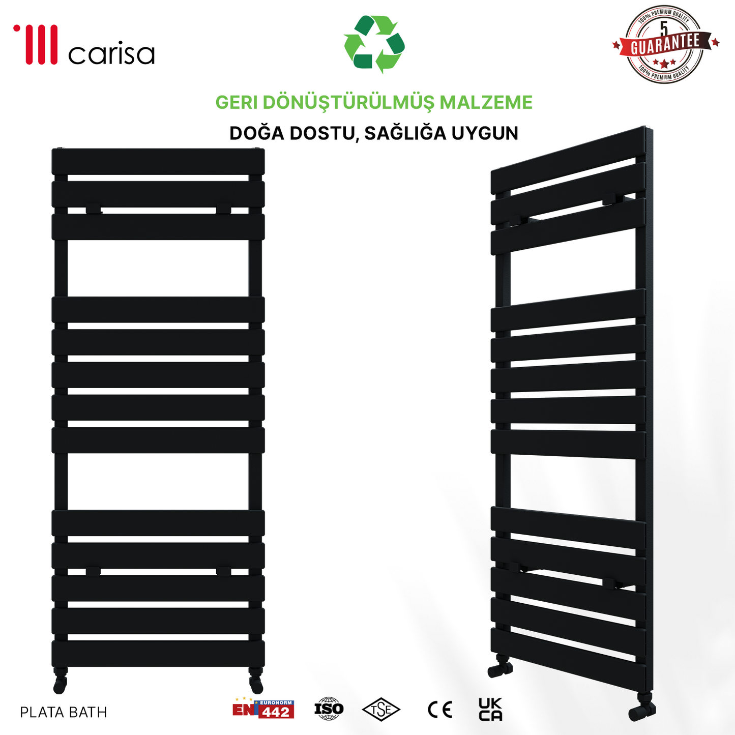 Carisa Plata Bath Alüminyum Havlupan Modern Tasarım Antrasit