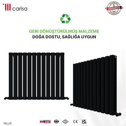 Carisa Tallis Double Alüminyum Radyatör Antrasit Standart Bağlantı