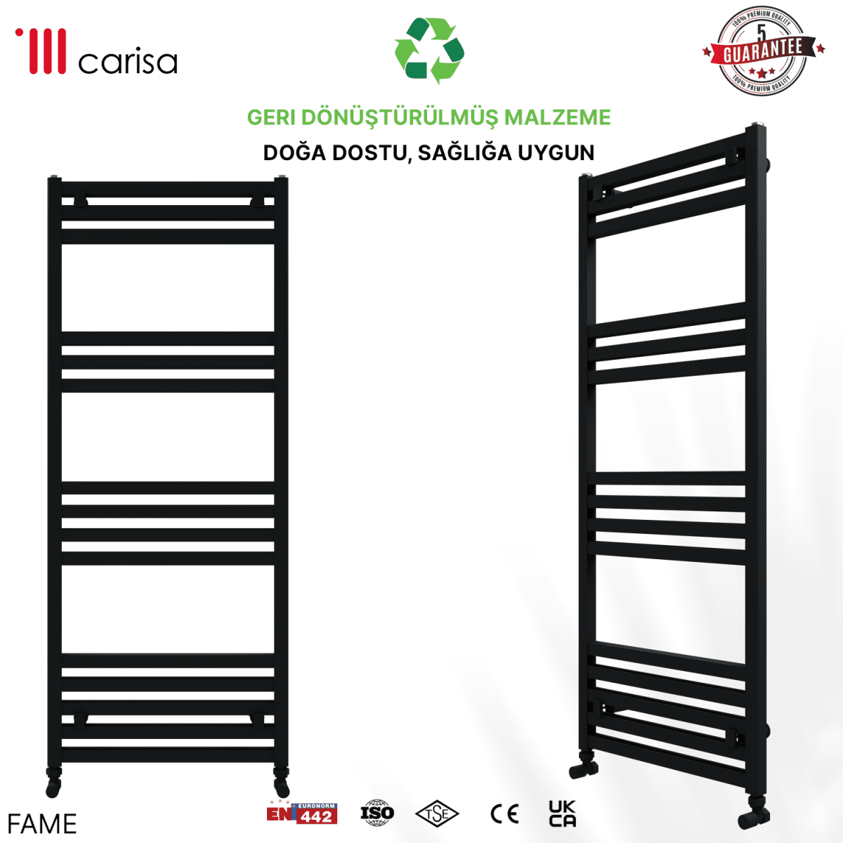 Carisa Fame Alüminyum Havlupan Modern Tasarım Antrasit - carisa