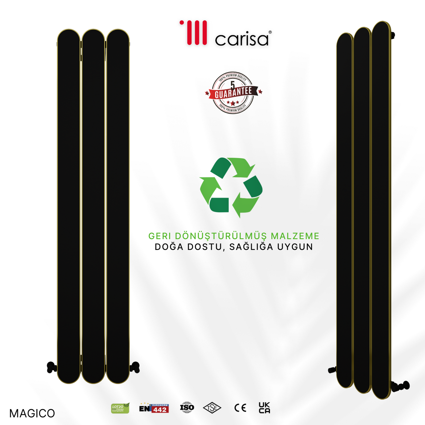 Carisa Magico Bath Alüminyum Havlupan Modern Tasarım Siyah