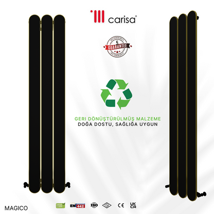 Carisa Magico Bath Alüminyum Havlupan Modern Tasarım Siyah