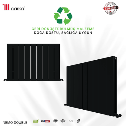 Carisa Nemo Yatay Alüminyum Radyatör Modern Tasarım Antrasit