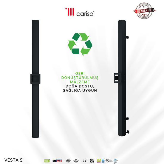 Carisa Vesta Single Elektrikli Havlupan Modern Tasarım Antrasit