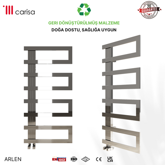 Carisa Arlen Paslanmaz Çelik Havlupan Modern Tasarım Ayna Polisaj