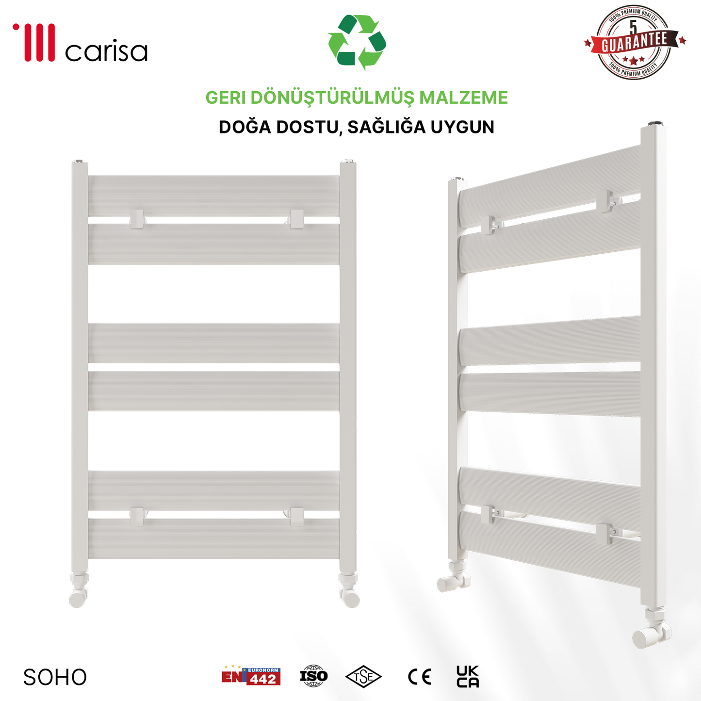 Carisa Soho Alüminyum Havlupan Modern Tasarım Beyaz