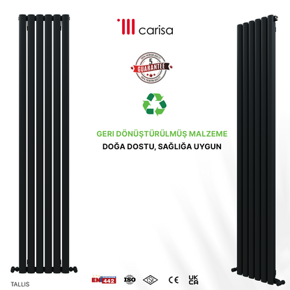Carisa Tallis Dikey Alüminyum Radyatör Modern Tasarım Antrasit