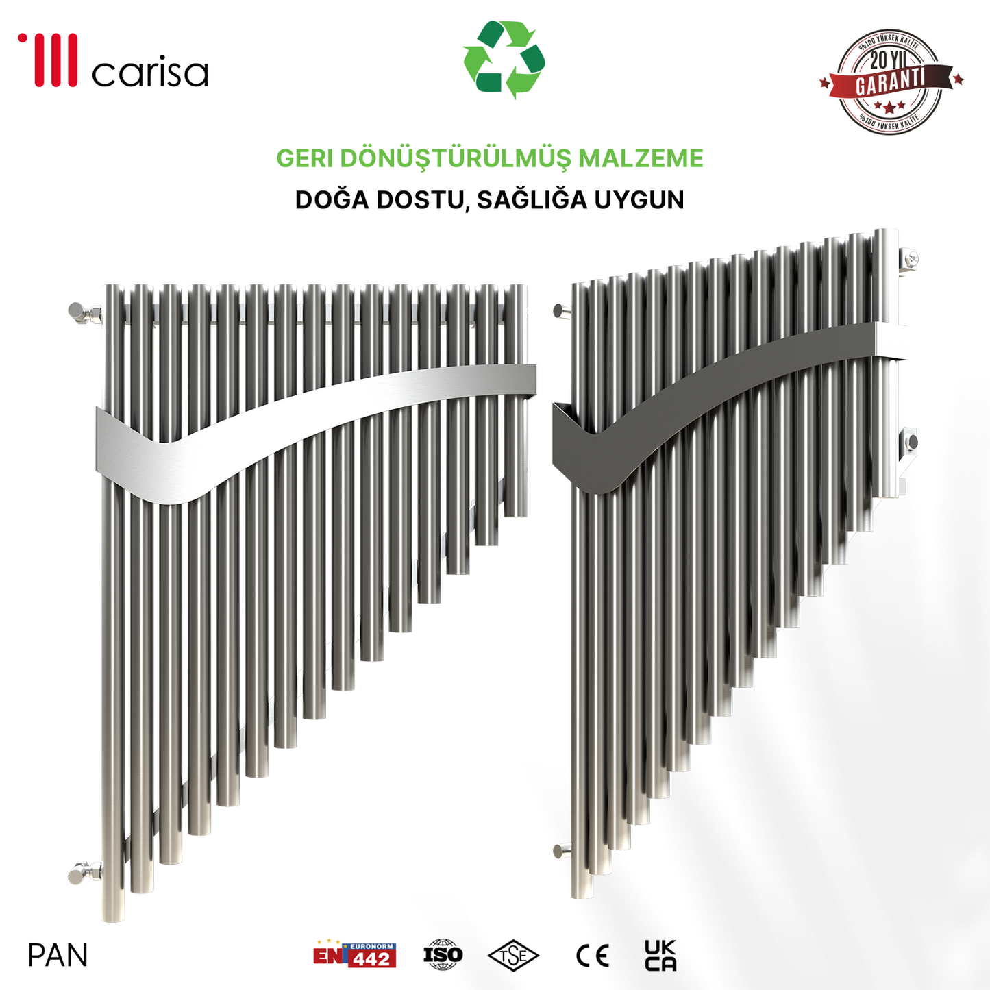 Carisa Pan Paslanmaz Çelik Havlupan Modern Tasarım Satine