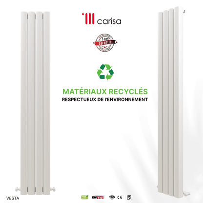 Carisa Vesta Dikey Alüminyum Radyatör Modern Tasarım Beyaz