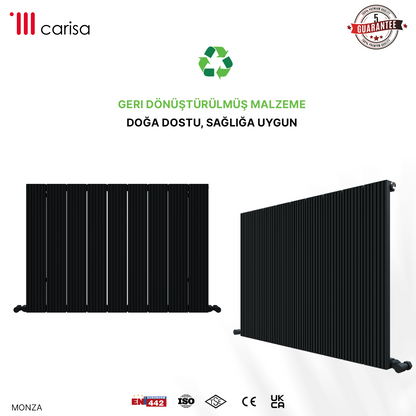 Carisa Monza Yatay Alüminyum Radyatör Modern Tasarım Antrasit