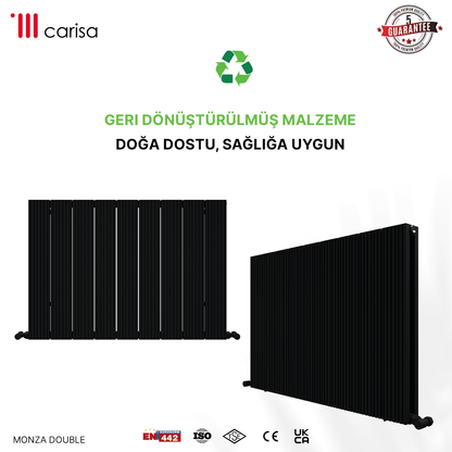 Carisa Monza Yatay Alüminyum Radyatör Modern Tasarım Antrasit