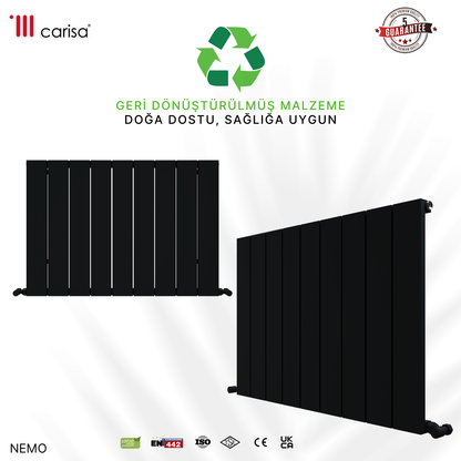 Carisa Nemo Alüminyum Radyatör Siyah Standart Bağlantı