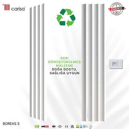 Carisa Burano S Dikey Alüminyum Radyatör Modern Tasarım Beyaz