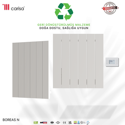 Carisa Boreas N Yatay Elektrikli Radyatör Modern Tasarım Beyaz