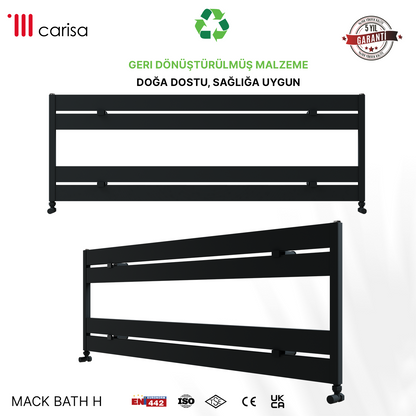 Carisa Mack Bath H Alüminyum Havlupan Modern Tasarım Siyah