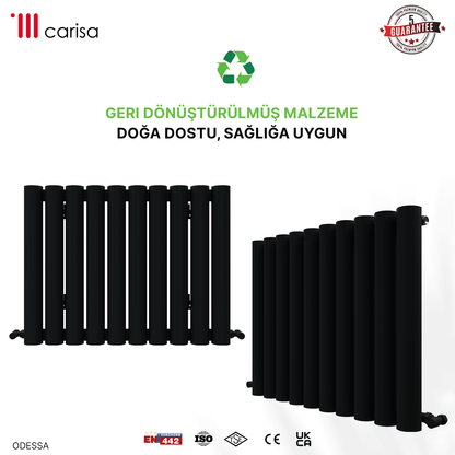 Carisa Odessa Yatay Alüminyum Radyatör Modern Tasarım Antrasit
