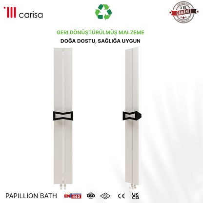 Carisa Papillion Bath Alüminyum Havlupan Modern Tasarım Beyaz