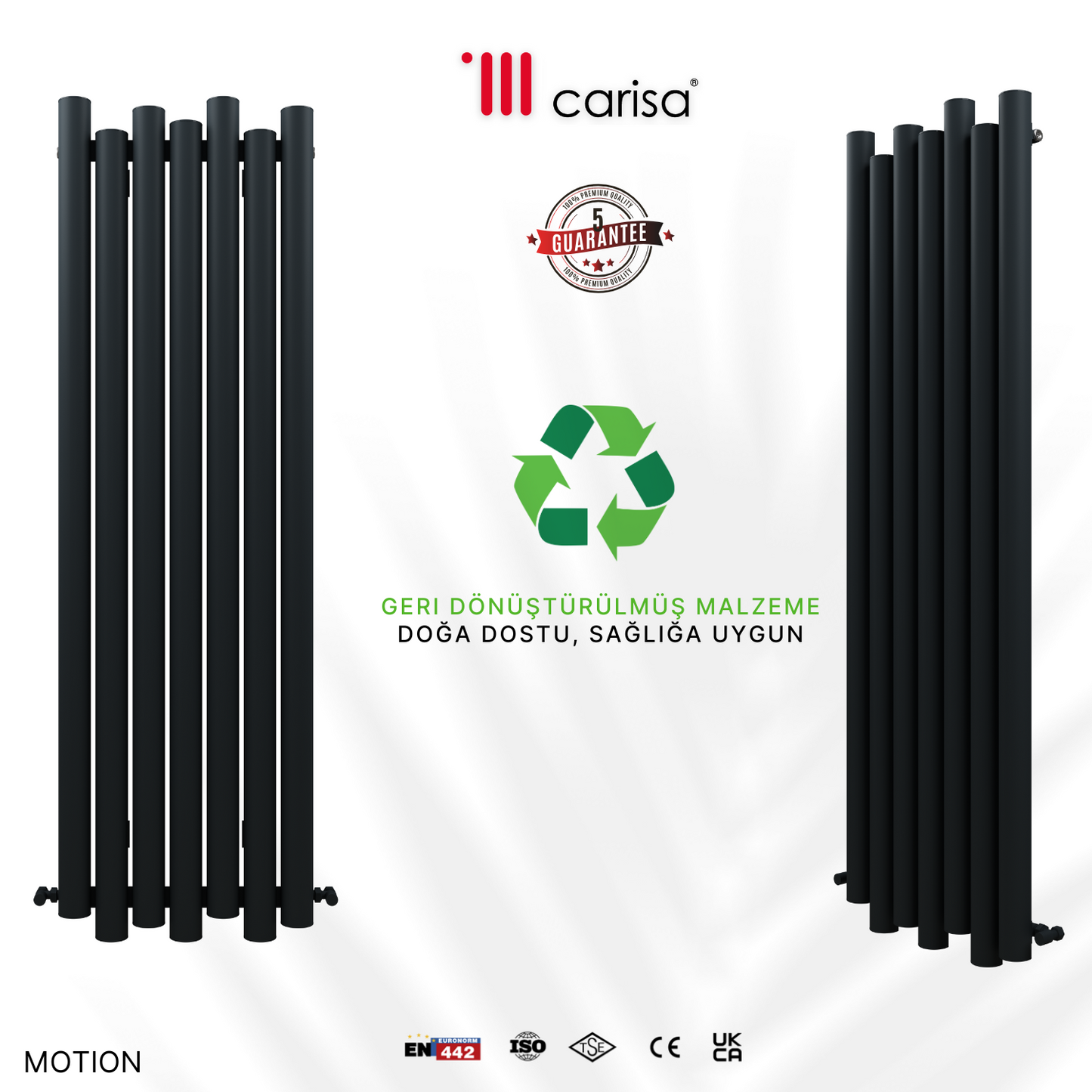 Carisa Motion Dikey Alüminyum Radyatör Modern Tasarım Antrasit