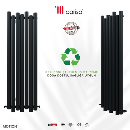 Carisa Motion Dikey Alüminyum Radyatör Modern Tasarım Antrasit