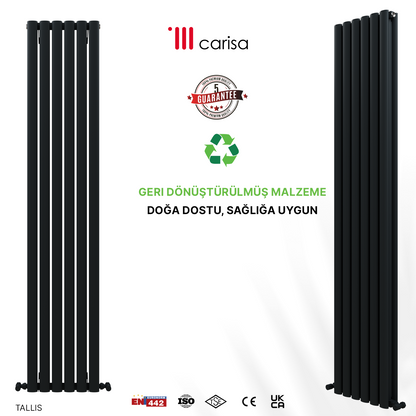 Carisa Tallis Double Alüminyum Radyatör Antrasit Standart Bağlantı